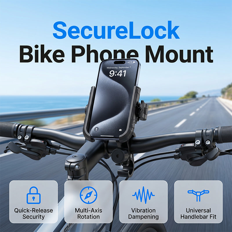 🎉 Sonderangebot 2026 – Über 42.000 verkaufte Exemplare! 🚴‍♂️ Fahrrad-Handyhalterung mit Schnellverschluss – SecureLock & stoßfeste Polsterung 📱