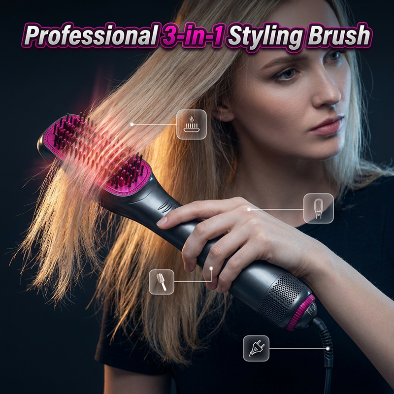 🎉 Sonderangebot 2026 – Über 162.000 verkaufte Exemplare! 💇‍♀️ Professionelle 3-in-1-Heißluftbürste – Trocknen, Entwirren und Volumen in einem Schritt ✨