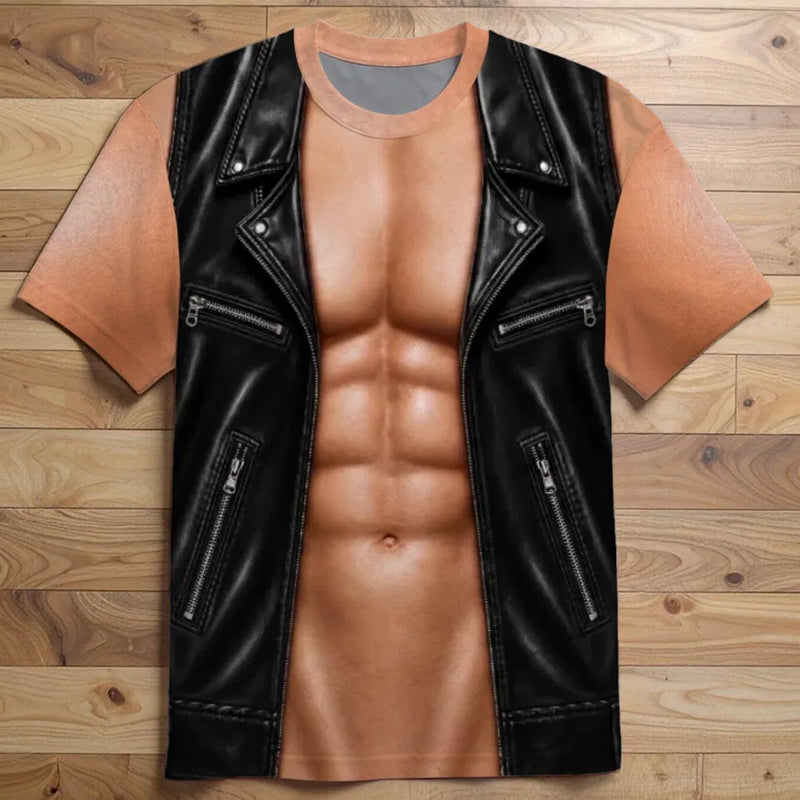📢📢 50 % Rabatt!! ⏰ Lustiges Herren-T-Shirt mit Muskel-Aufdruck