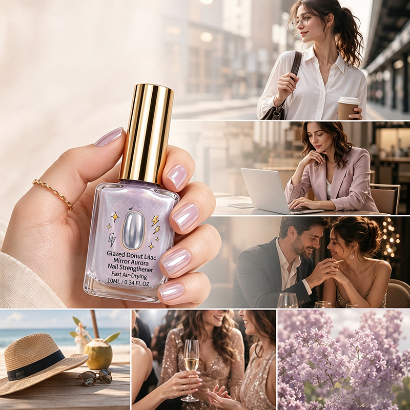 🎉 Sonderangebot 2026 – Über 24.700 verkaufte Exemplare!💅 Lilac Glossy Mirror Nagelstärker