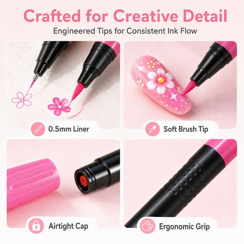 💅 NUR FÜR BEGRENZTE ZEIT: 50 % RABATT! 💥 24-teiliges Set mit doppelseitigen Nail-Art-Stiften – kreativ, in Salonqualität, einfach zum Selbermachen ✨